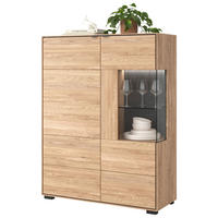 VITRINE in massiv Eiche Eichefarben  - Eichefarben, Design, Holz/Holzwerkstoff (93,2/140/40,6cm) - Livetastic