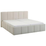 POLSTERBETT 180/200 cm  in Beige  - Beige/Schwarz, Design, Holz/Textil (180/200cm) - Xora