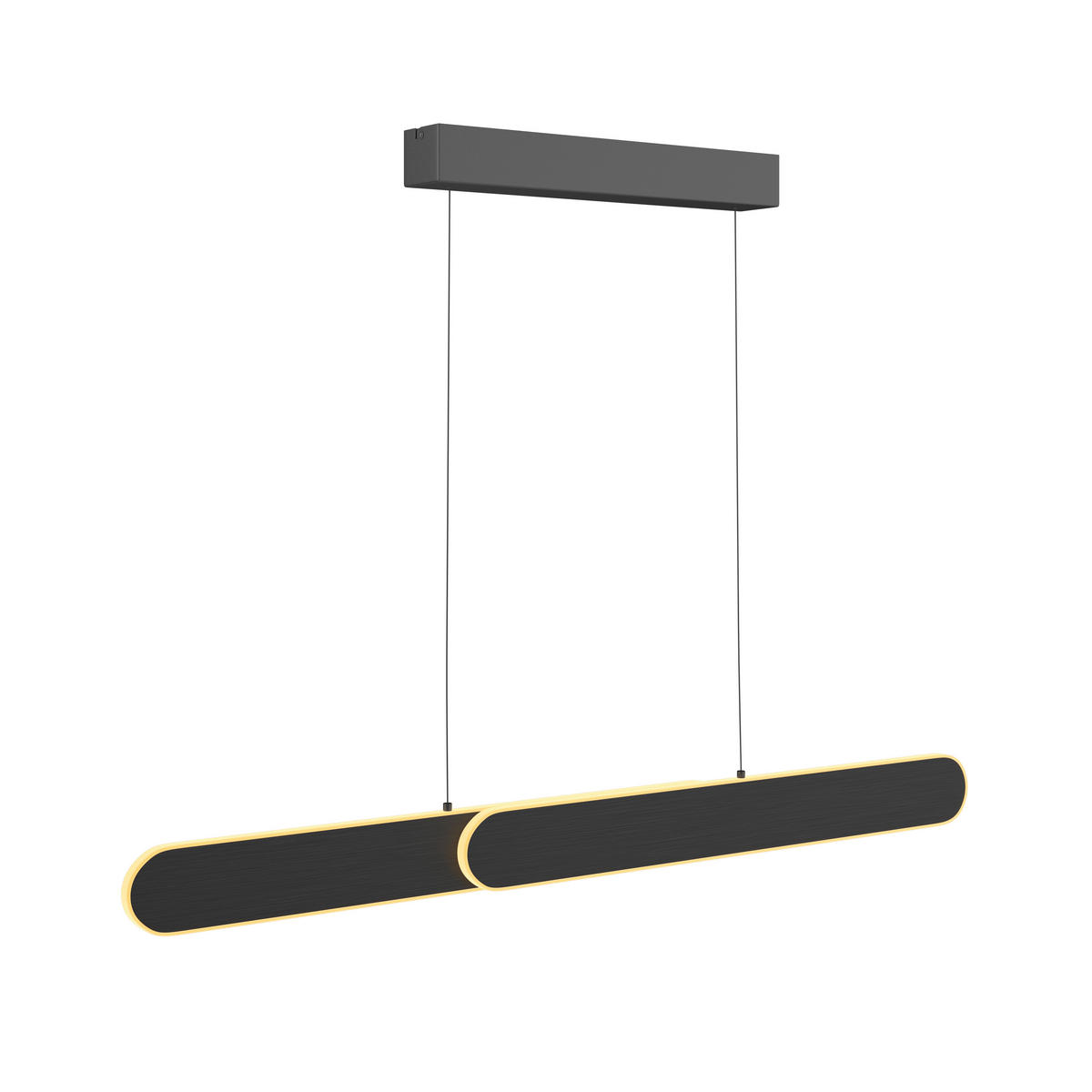 LED-HÄNGELEUCHTE Otis Linear 115/7,5/150 cm   - Schwarz, Design, Metall (115/7,5/150cm) - Dieter Knoll