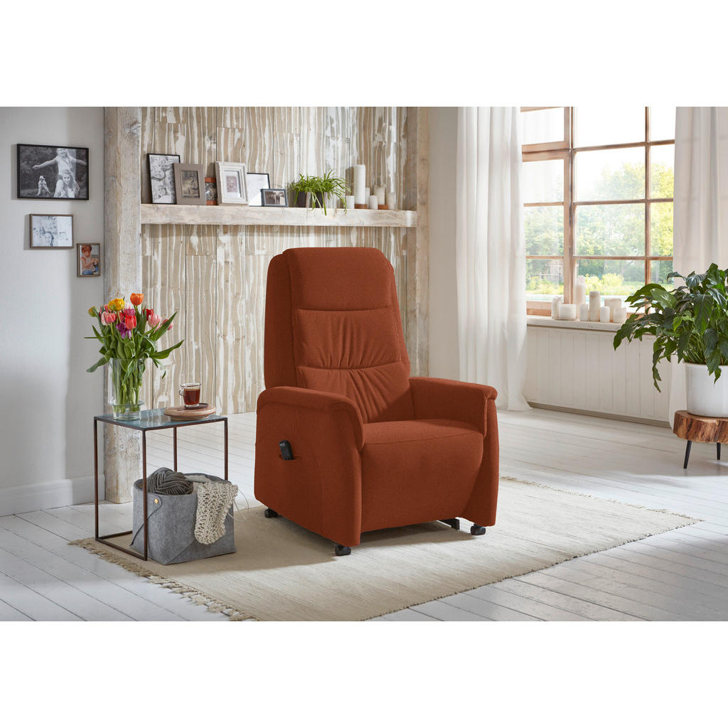 Thumbnail - Livetastic Fernsehsessel Valdera, Rost, Textil, Uni, 70x107x88 cm, Goldenes M, Made in EU, Lederauswahl, Stoffauswahl, R...