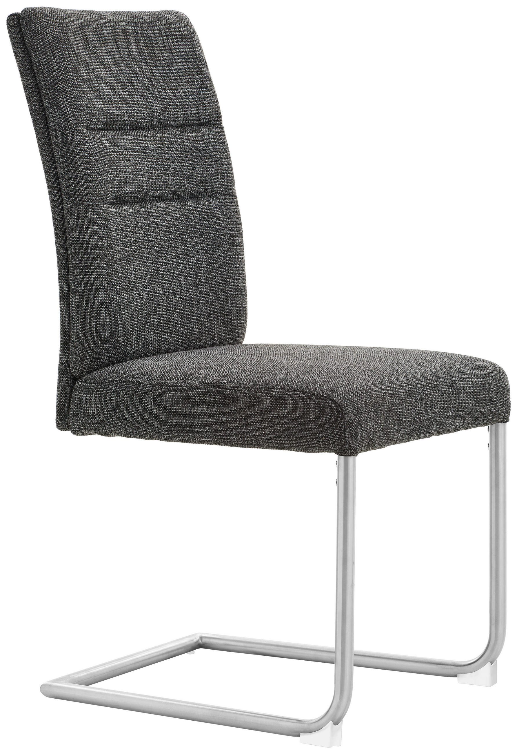 SCHWINGSTUHL  in Edelstahl Webstoff  - Edelstahlfarben/Dunkelgrau, Design, Textil/Metall (48/98/63cm) - Novel
