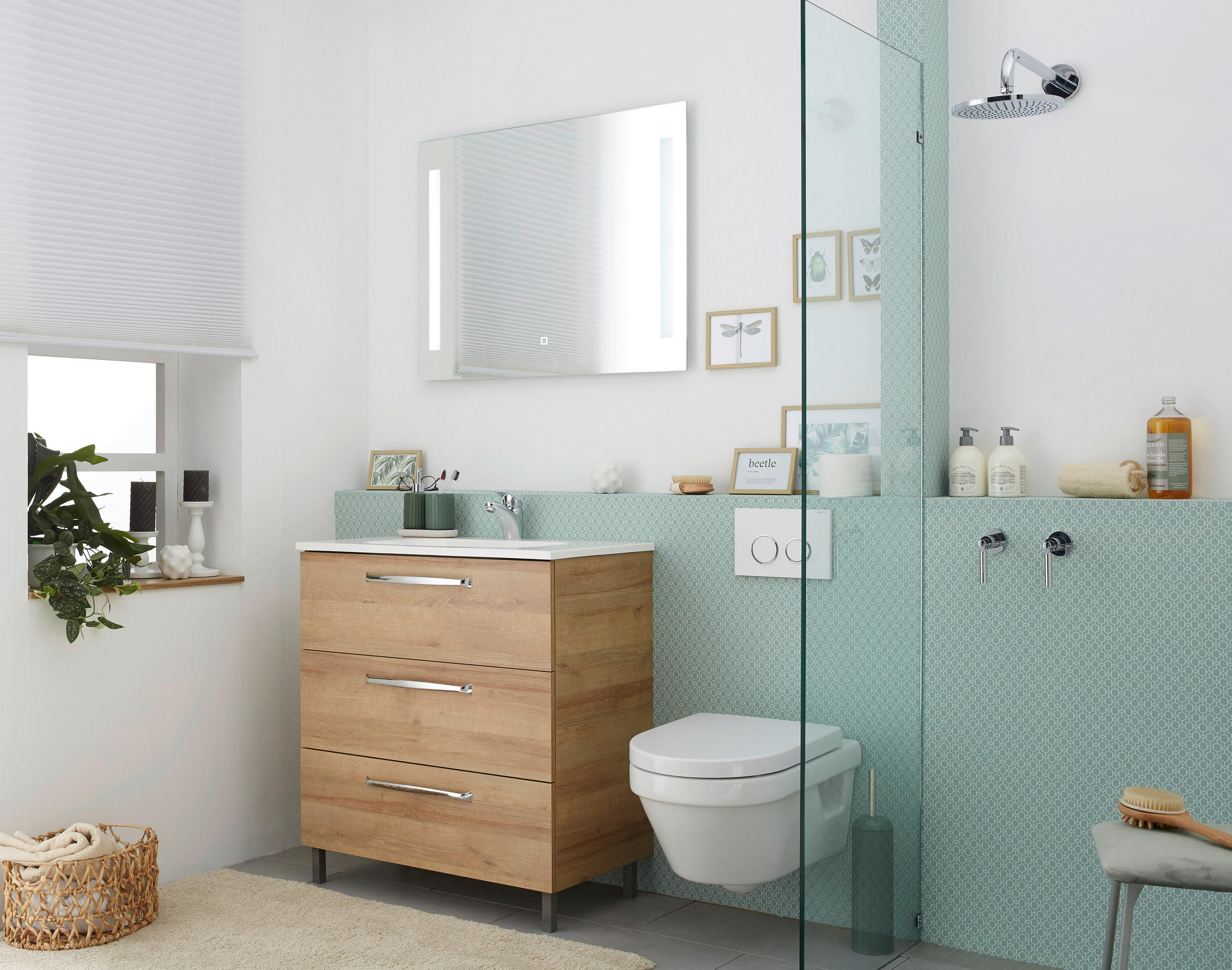 BADEZIMMERSPIEGEL 90/70/3 cm  - Basics, Glas (90/70/3cm) - Xora
