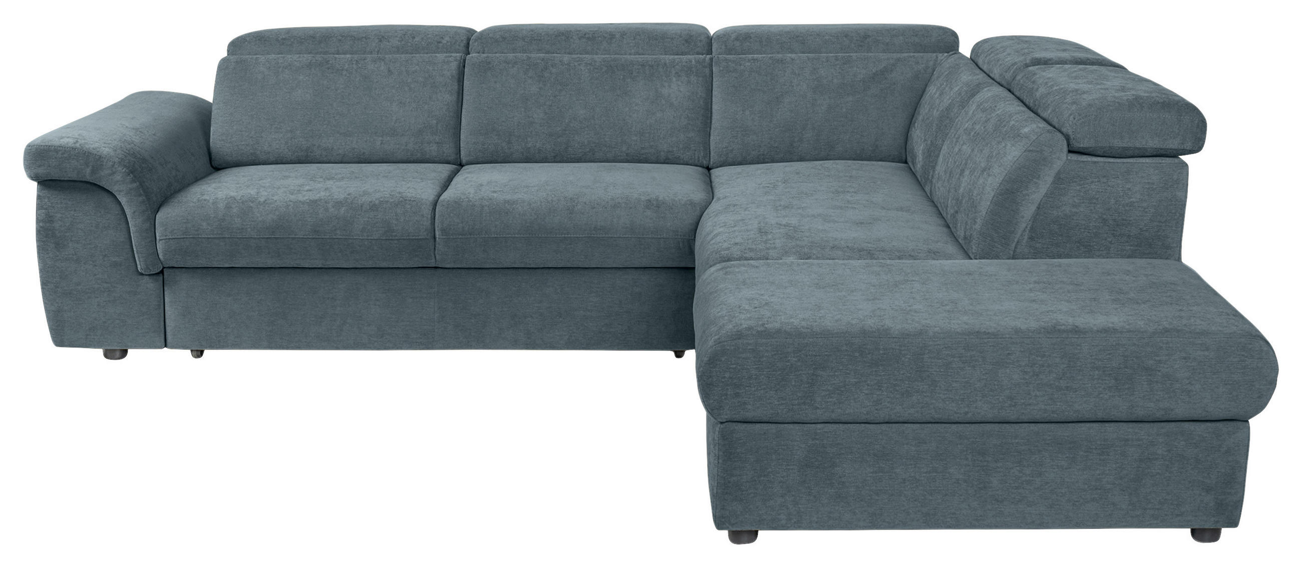 ECKSOFA Blau Flachgewebe  - Blau/Schwarz, KONVENTIONELL, Kunststoff/Textil (280/235cm) - Carryhome