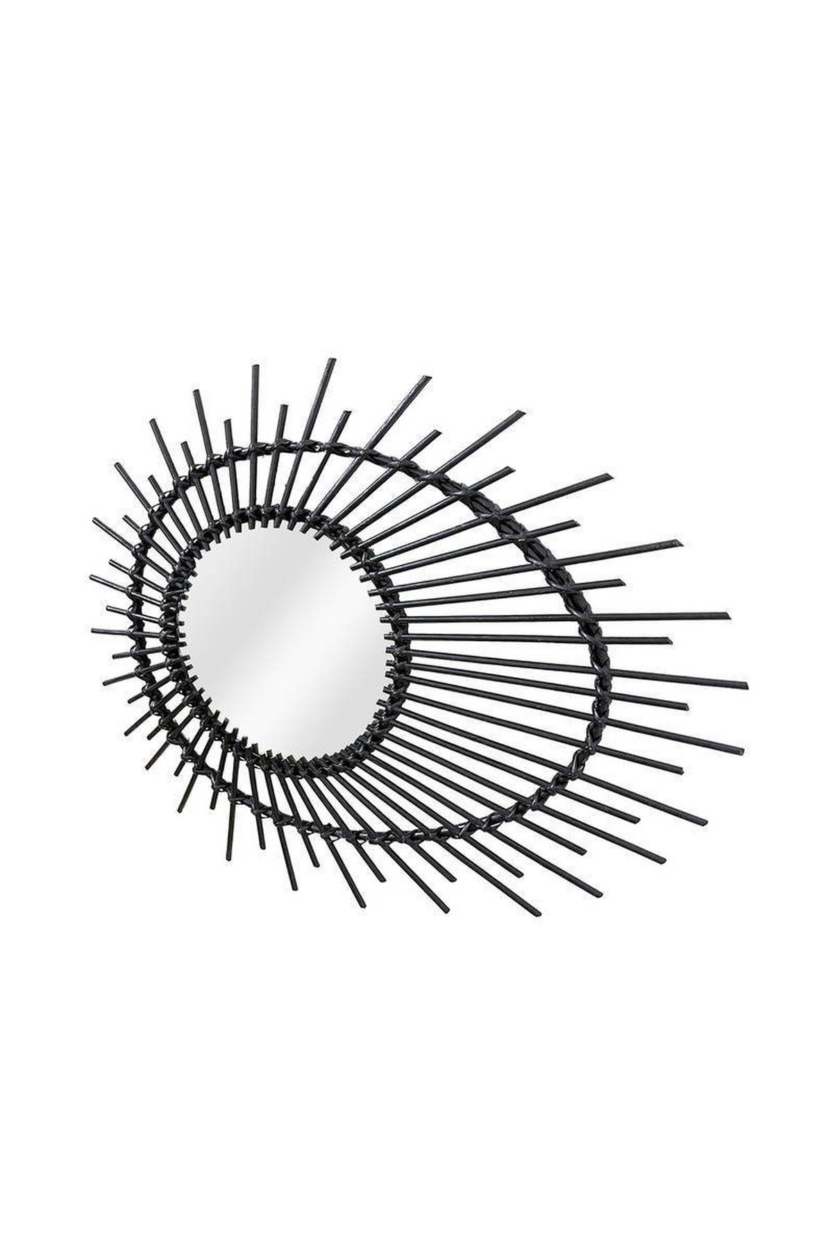 NÁSTENNÉ ZRKADLO 58/47/2 cm  - čierna, Trend, drevo/kompozitné drevo (58/47/2cm)
