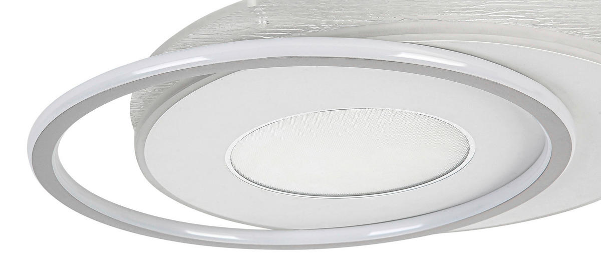DECKENLEUCHTE 44/48/5 cm   - Chromfarben/Alufarben, Trend, Kunststoff/Metall (44/48/5cm) - Novel