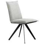 STUHL Webstoff Schwarz, Hellgrau Buche massiv  - Hellgrau/Schwarz, Basics, Holz/Textil (46/91/61cm) - Carryhome