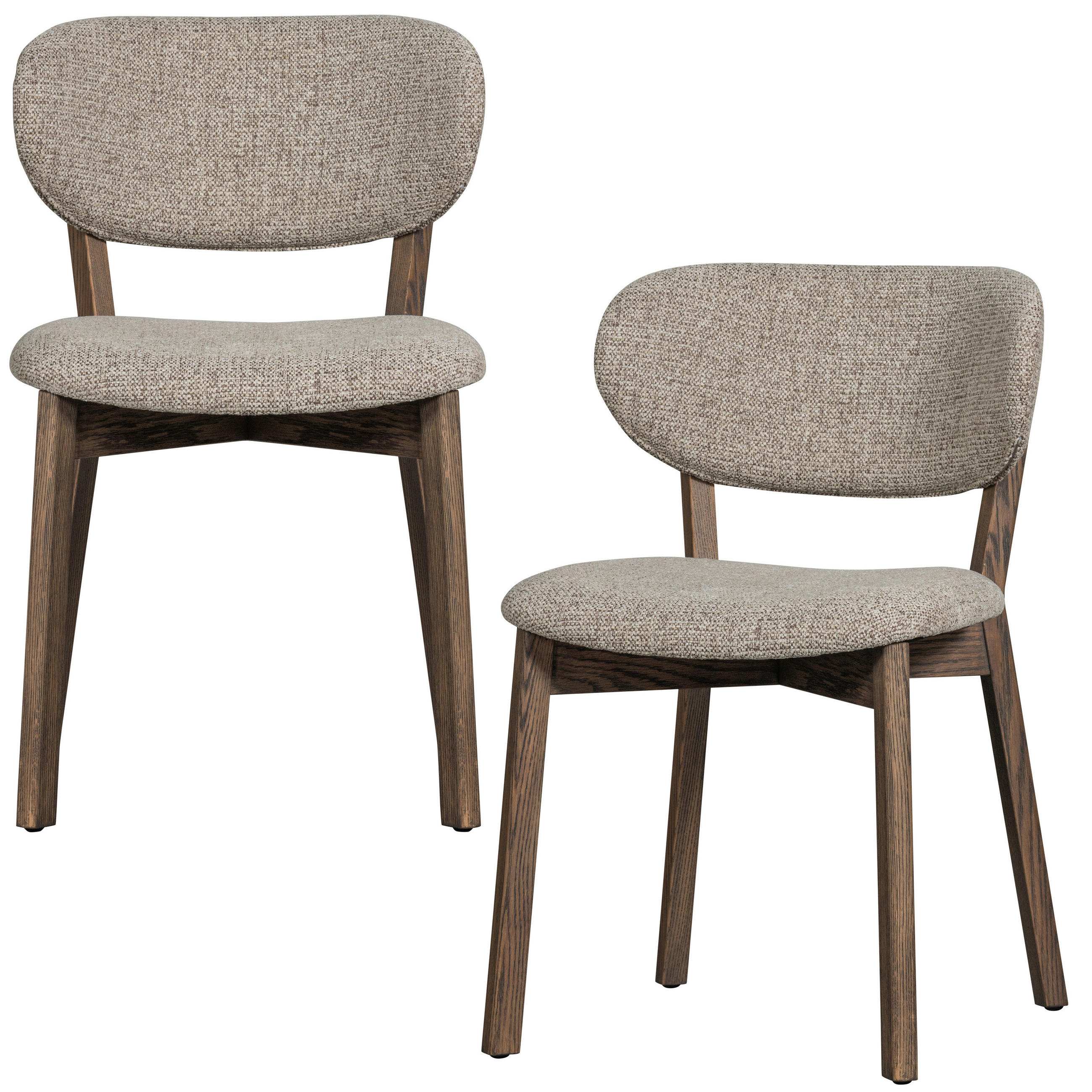 Livetastic Stuhl-Set Udar Natur, Dunkelbraun 51x82x60 cm