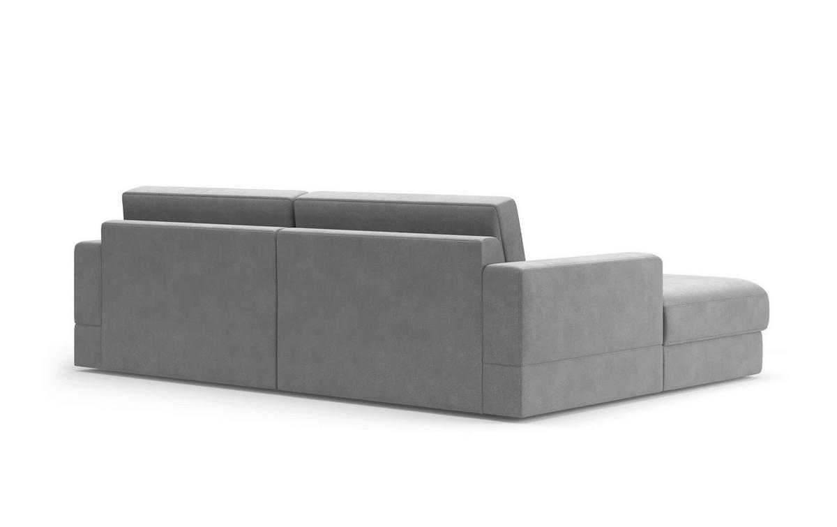 ECKSOFA FABIO E in Flachgewebe Grau  196/264 cm  - Schwarz/Grau, MODERN, Kunststoff/Textil (196/264cm) - Sit & More