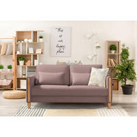 SCHLAFSOFA in Cord Buchefarben, Altrosa  - Buchefarben/Altrosa, Design, Holz/Textil (174/88/104cm) - Niels Andersson