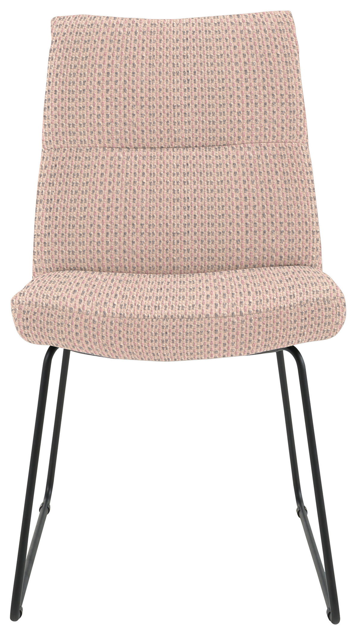 STUHL - Hellrosa/Schwarz, Design, Textil/Metall (50/90/68cm) - Valnatura