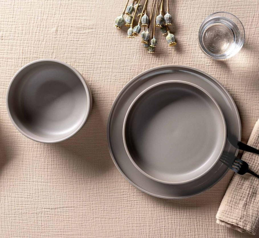 TAFELSERVICE ROMA 12-teilig  - Taupe, Konventionell, Keramik (32,00/35,30/28,70cm) - Leonardo