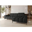 ECKSOFA Anthrazit Flachgewebe Rücken echt, Kopfteilverstellung, Sitztiefenverstellung  - Anthrazit/Schwarz, KONVENTIONELL, Kunststoff/Textil (273/171cm) - Carryhome