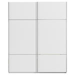 SCHWEBETÜRENSCHRANK  in Weiß  - Chromfarben/Weiß, KONVENTIONELL, Holzwerkstoff/Metall (201/223/68cm) - Novel