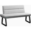 SITZBANK 150/88/60 cm Webstoff Grün, Hellgrau Buche vollmassiv  - Hellgrau/Schwarz, KONVENTIONELL, Holz/Textil (150/88/60cm) - Novel