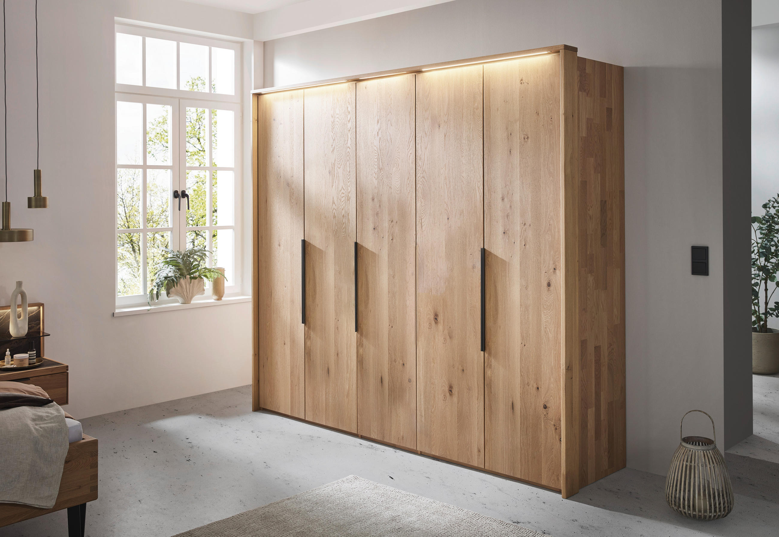 DREHTÜRENSCHRANK 251,9/223,3/62 cm 5-türig Erlefarben, Wildeiche  - Wildeiche/Erlefarben, Design, Holz/Metall (251,9/223,3/62cm) - Valnatura