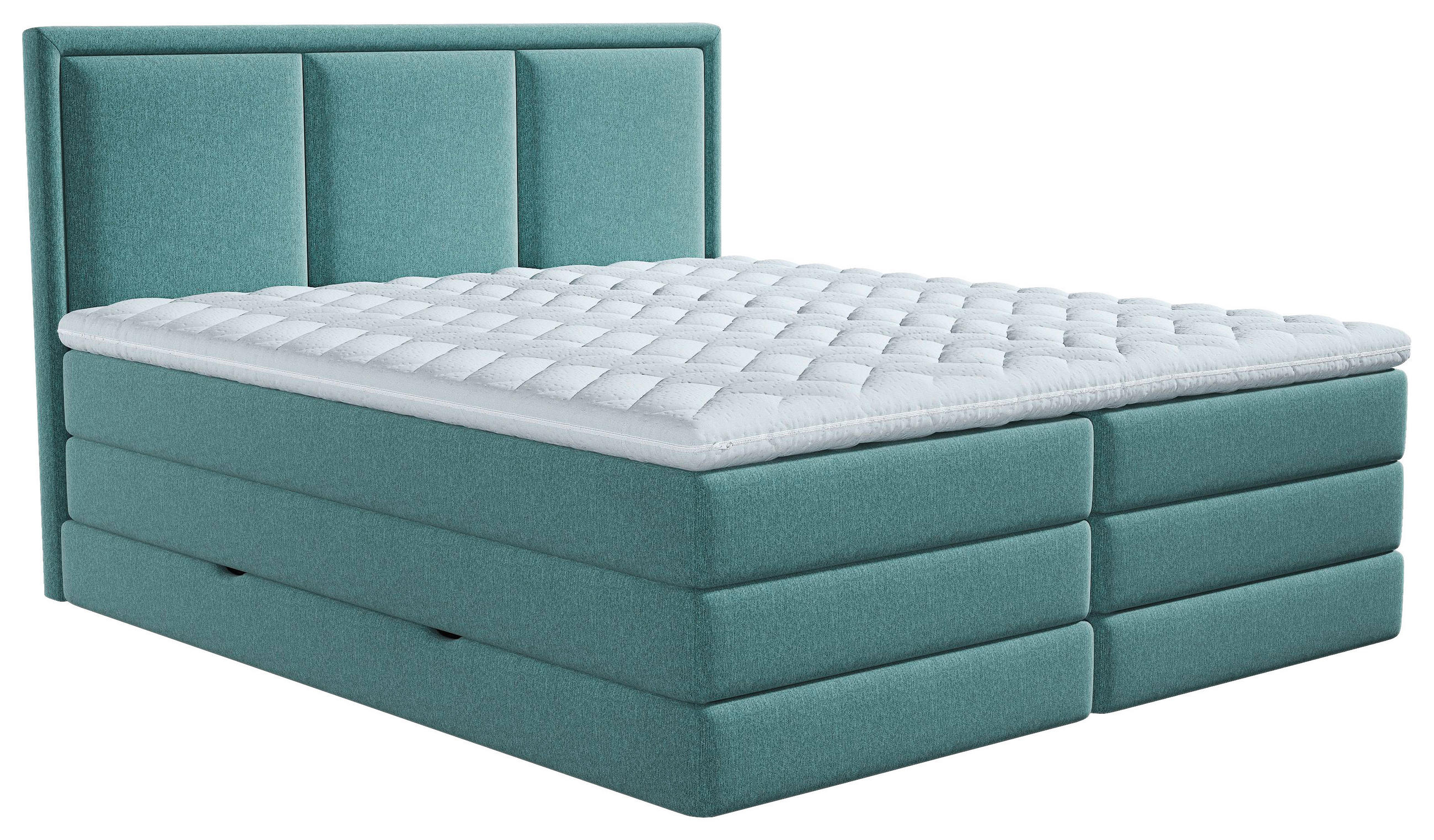 BOXSPRINGBETT 200/200 cm  in Türkis  - Türkis, Design, Holzwerkstoff/Kunststoff (200/200cm) - MID.YOU