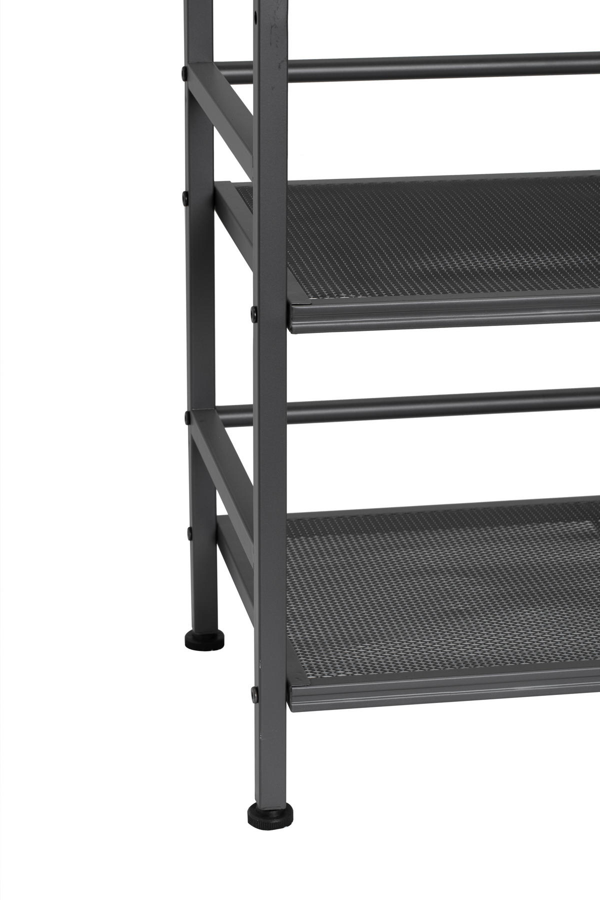 SCHUHREGAL Grau  - Weiß/Grau, MODERN, Metall (59/196/30cm) - PBJ