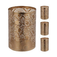 VÄRMELJUSHÅLLARE  - guldfärgad, Basics (13/18cm)