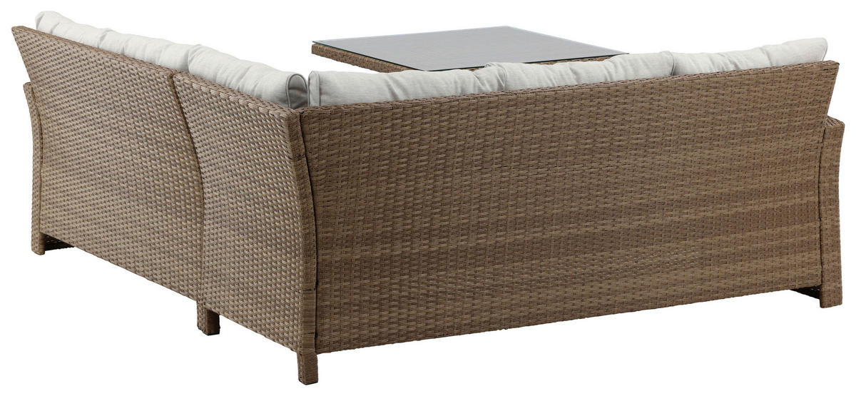 LOUNGEGARNITUR   Rattan  - Braun, KONVENTIONELL, Holz - Gardenson
