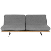 SCHLAFSOFA in Holz, Textil Grau, Eichefarben  - Eichefarben/Beige, Design, Holz/Textil (204/92/90cm) - Dieter Knoll