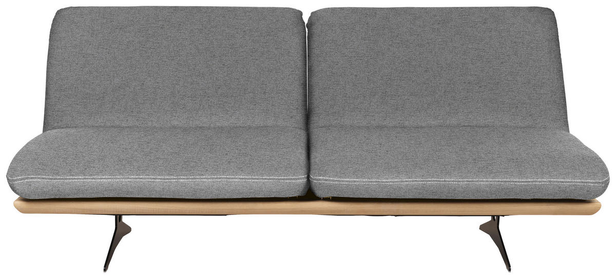 SCHLAFSOFA in Holz, Textil Grau, Eichefarben  - Eichefarben/Beige, Design, Holz/Textil (204/92/90cm) - Dieter Knoll