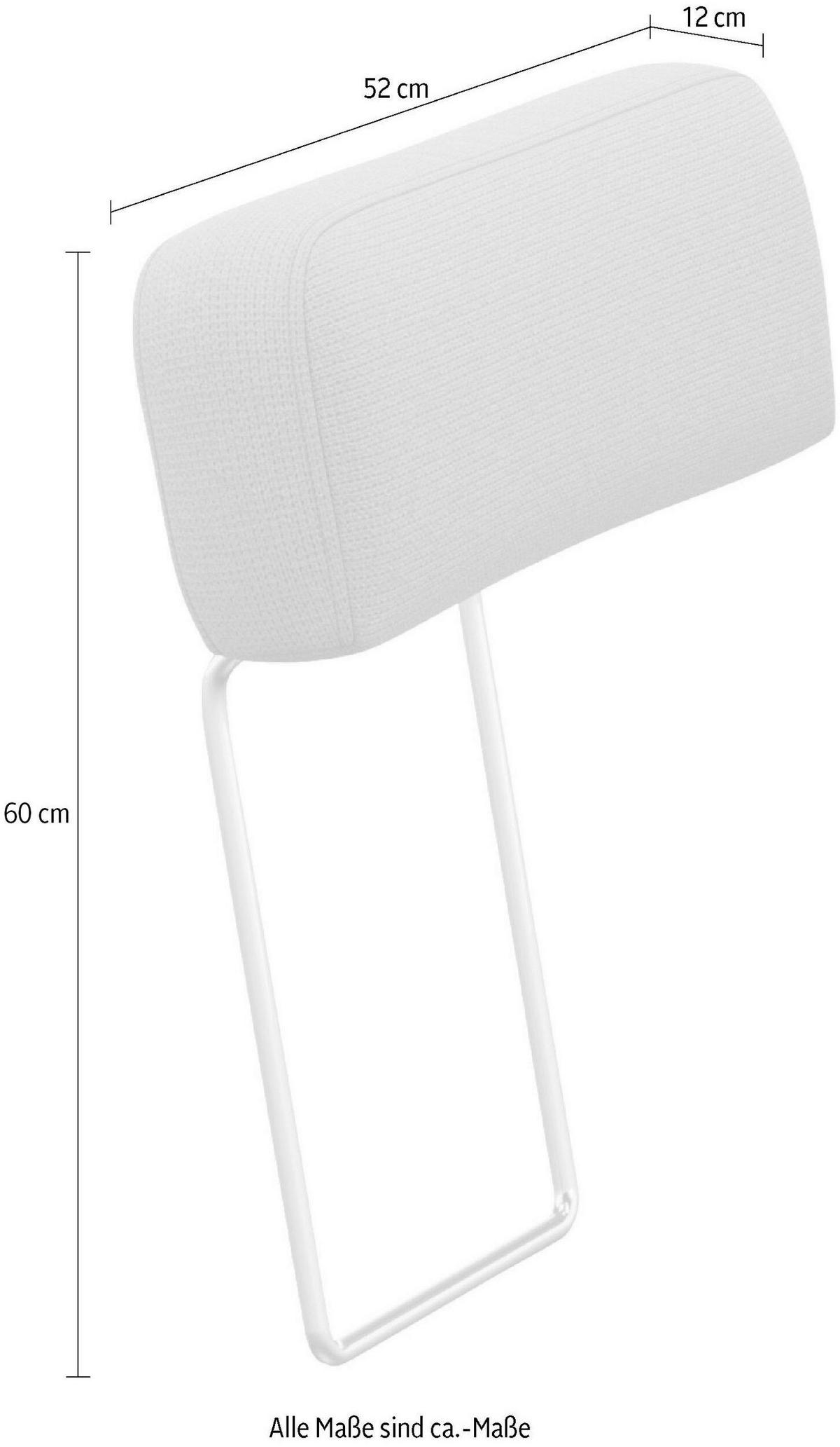 KOPFSTÜTZE - Silberfarben, KONVENTIONELL, Textil (52/22/12cm) - Sit & More