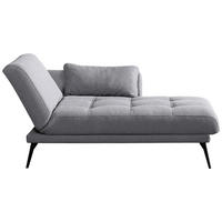 RÉCAMIERE Grau  - Schwarz/Grau, KONVENTIONELL, Textil/Metall (200/85/106cm) - Novel
