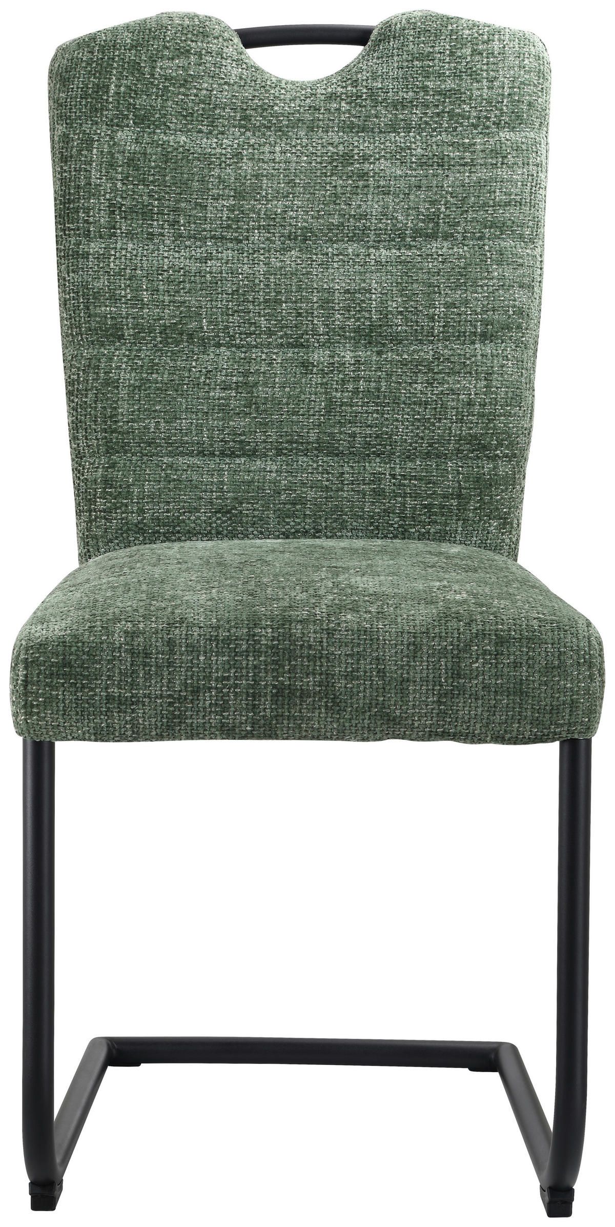SCAUN CANTILEVER din metal, textil verde, negru  - verde/negru, Design, metal/textil (46/97/59cm) - Novel