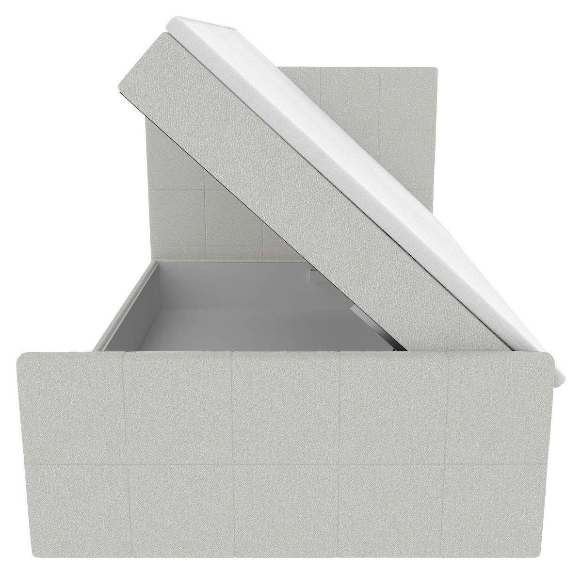 BOXBETT 100/200 cm  in Hellgrau  - Hellgrau, KONVENTIONELL, Kunststoff/Textil (100/200cm) - Boxxx