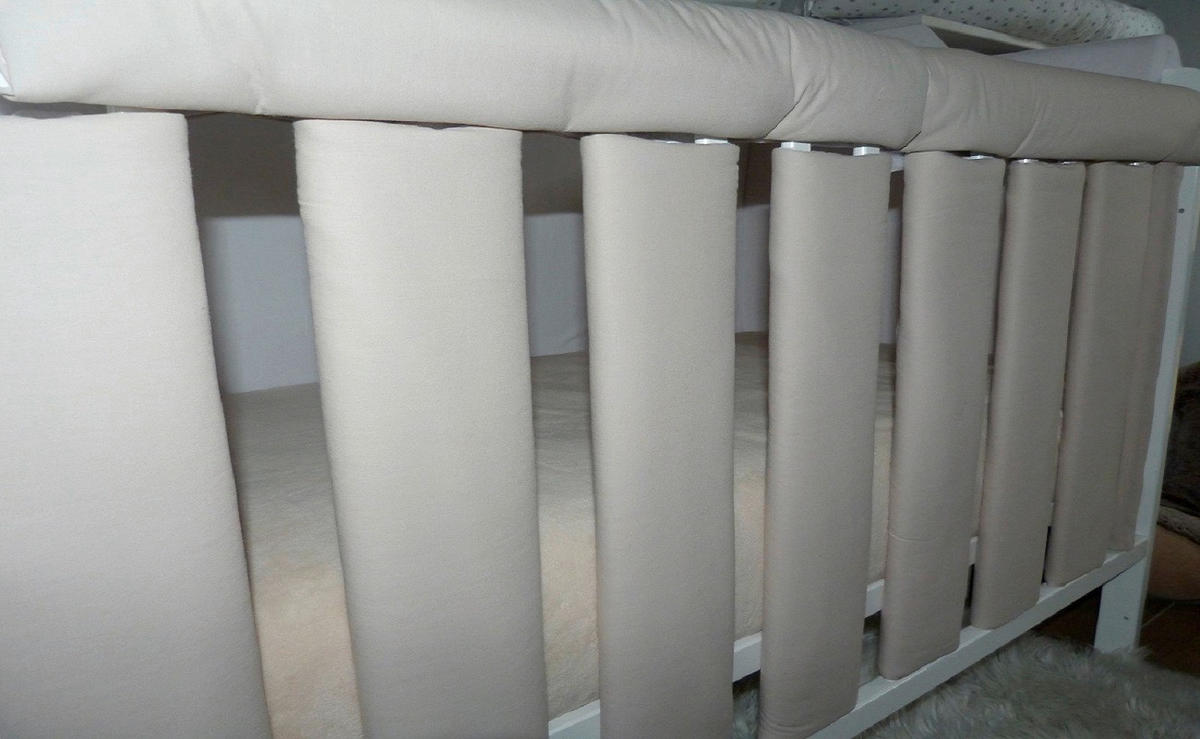 ZAŠTITNA OGRADICA ZA KREVET   - bež, Basics, tekstil (27/56cm)