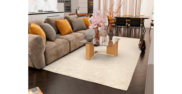HANDWEBTEPPICH 140/200 cm Havre Naturfarben, Beige  - Beige/Naturfarben, Basics, Textil (140/200cm) - Linea Natura