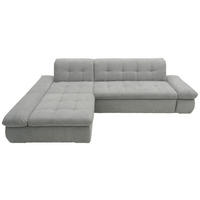 ECKSOFA in Mikrofaser Grau  172/300 cm  - Chromfarben/Grau, KONVENTIONELL, Textil/Metall (172/300cm) - MID.YOU