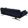 ECKSOFA Dunkelblau Flachgewebe  - Schwarz/Dunkelblau, Design, Textil/Metall (176-217/279-327cm) - Dieter Knoll