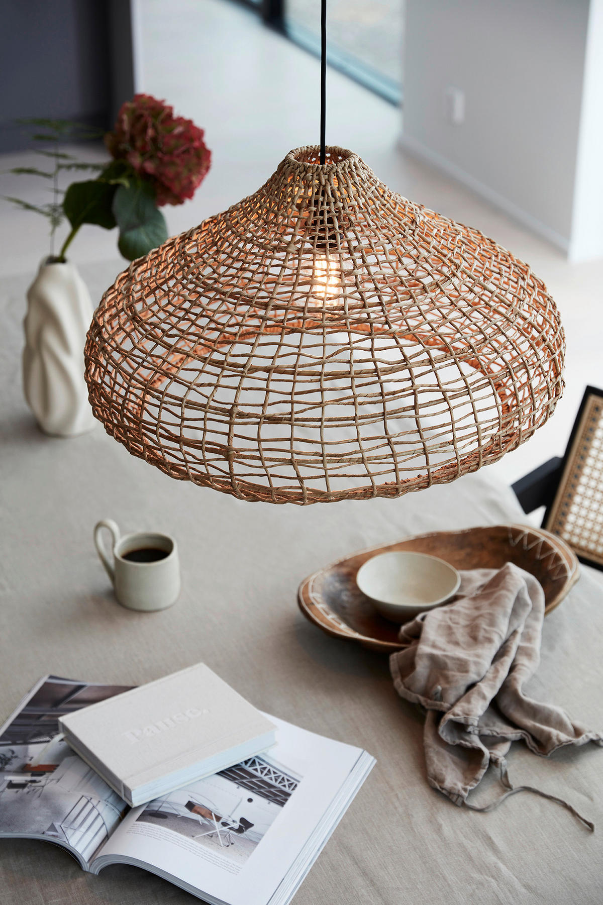 HÄNGELEUCHTE Mira 58/32/58 cm   - Natur, Naturmaterialien (58/32/58cm) - PR Home