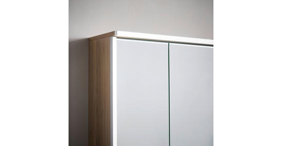 SPIEGELSCHRANK 90/65,6/15 cm  - Chromfarben/Eichefarben, Design, Glas/Holzwerkstoff (90/65,6/15cm) - Dieter Knoll