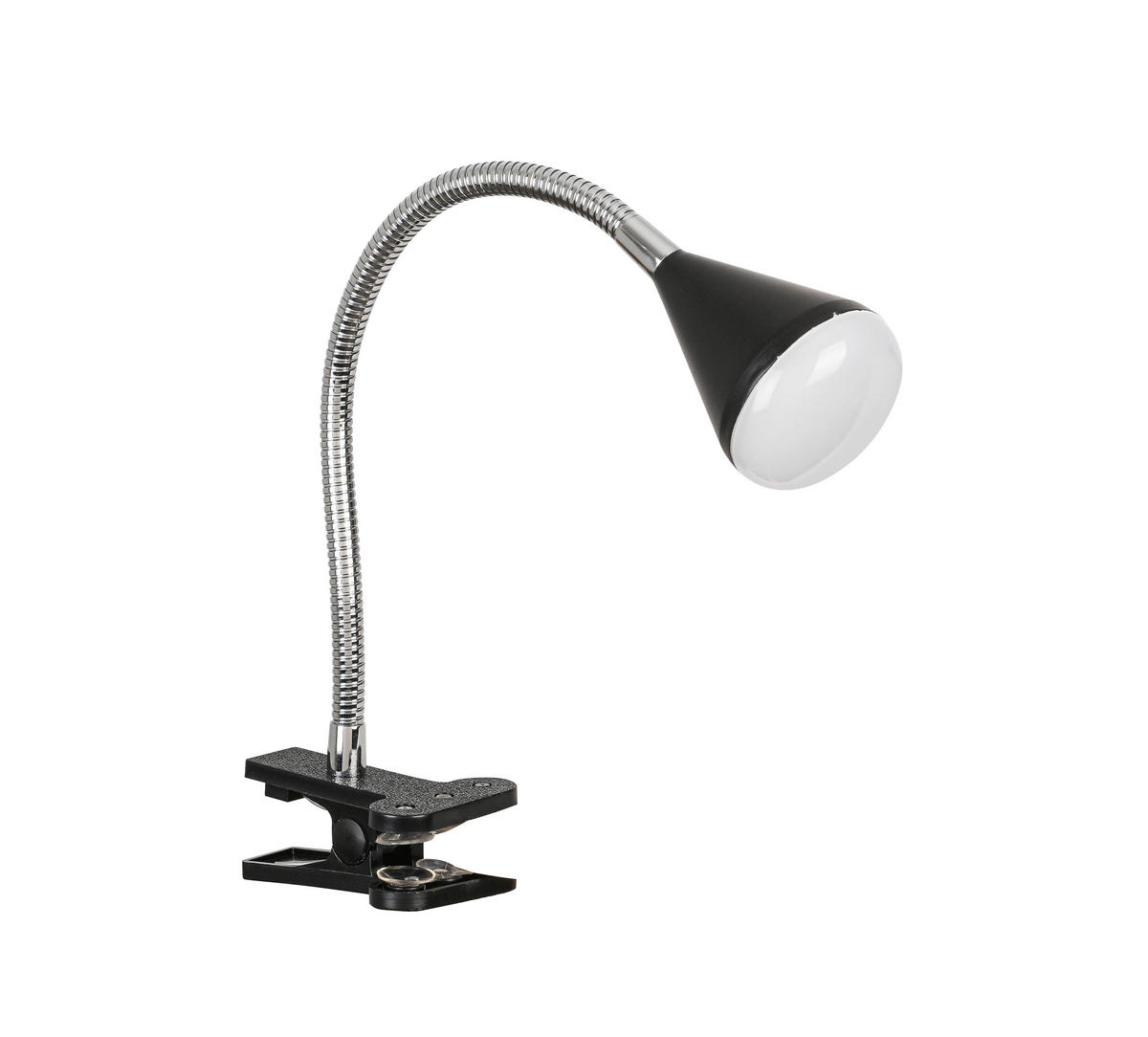LED-KLEMMLEUCHTE 42/6/10 cm   - Chromfarben/Transparent, Basics, Kunststoff/Metall (42/6/10cm) - Boxxx