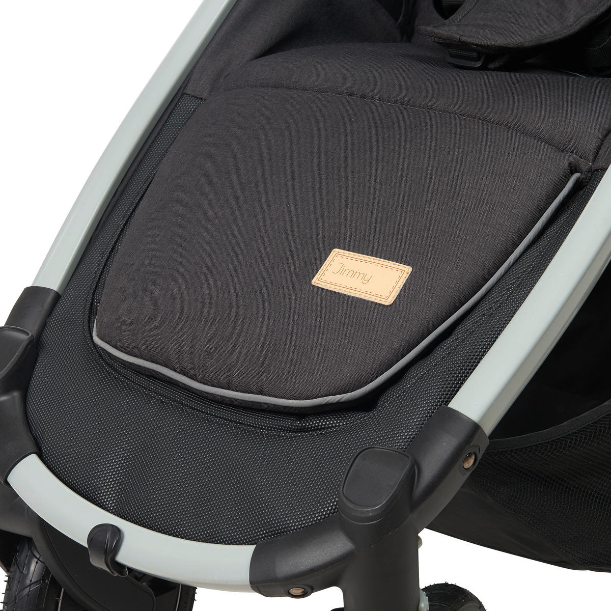 BUGGY Smart  - Dunkelgrau/Alufarben, Trend, Textil/Metall (115/56/105cm) - Jimmylee