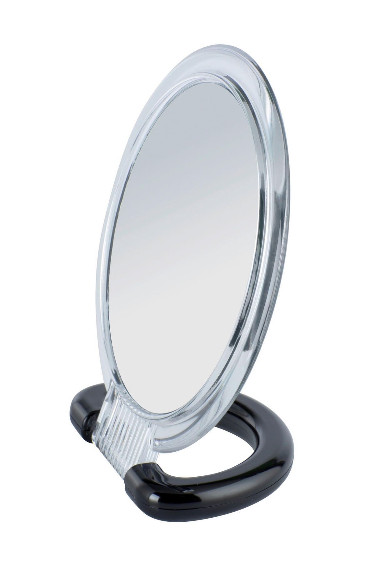 SCHMINKSPIEGEL  - Silberfarben/Schwarz, Basics, Glas/Kunststoff (15,5/17/7,5cm) - Wenko