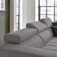 ECKSOFA in Mikrofaser Hellgrau  - Hellgrau/Schwarz, Design, Textil/Metall (301/207cm) - Xora