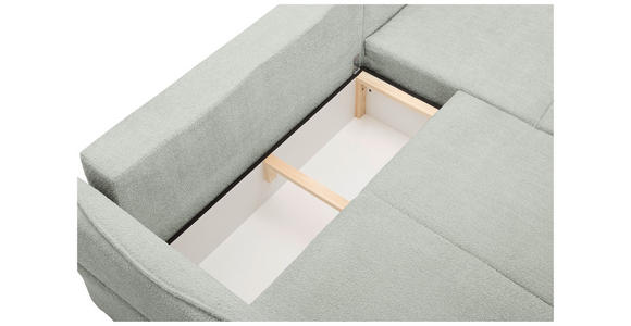 ECKSOFA  in Chenille Naturfarben  - Schwarz/Naturfarben, KONVENTIONELL, Kunststoff/Textil (233/193cm) - Carryhome