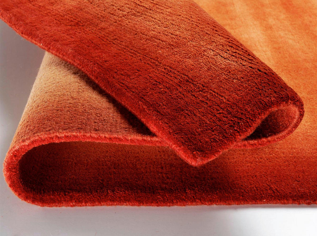 WOLLTEPPICH Wohnzimmer 200/250 cm Vinciano Tami Orange, Rot rechteckig  - Rot/Orange, Basics, Textil (200/250cm) - Cazaris