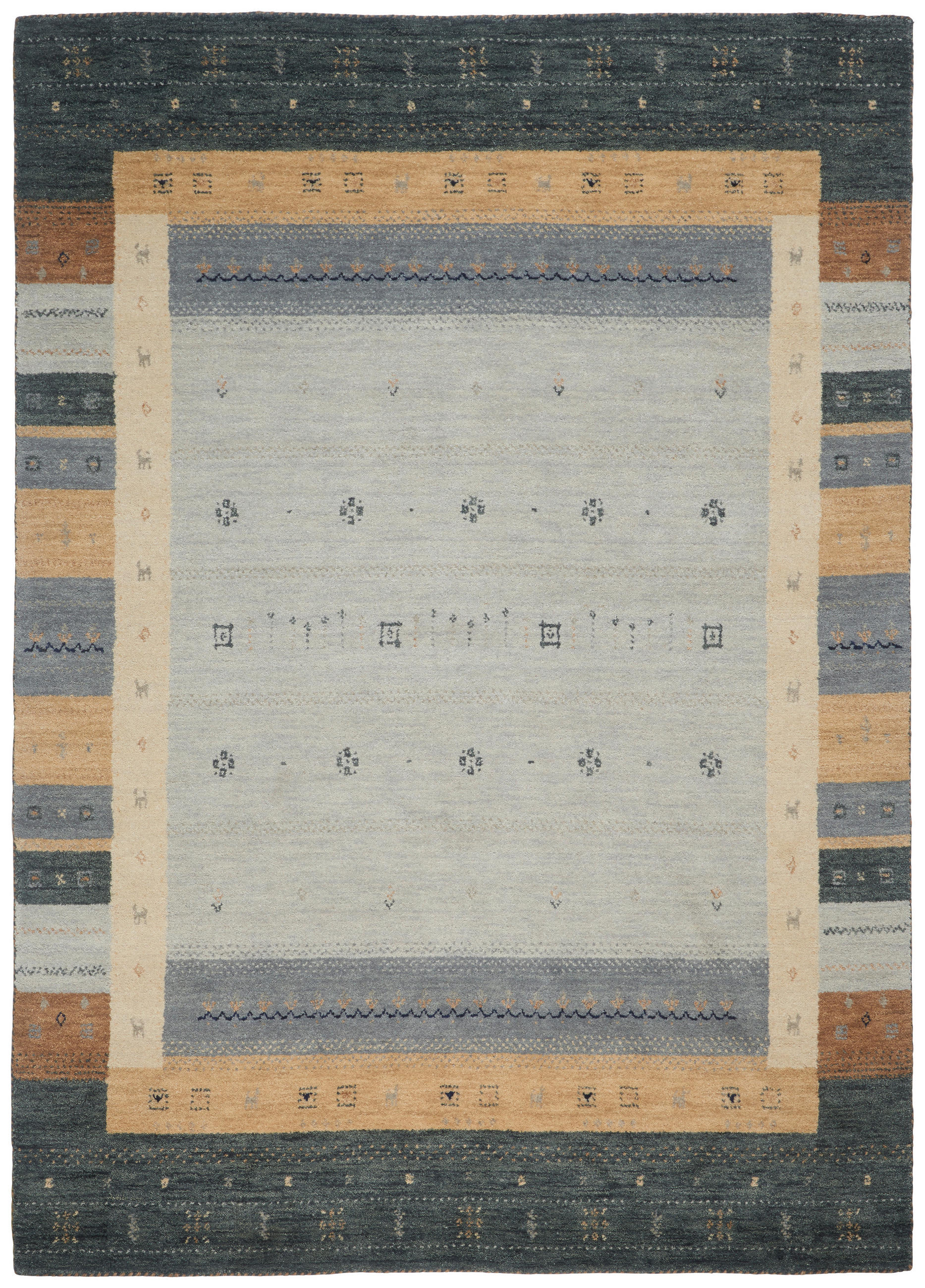 ORIENTALISK MATTA 120/180 cm Baba Jan  - silver, Klassisk, textil (120/180cm) - Cazaris