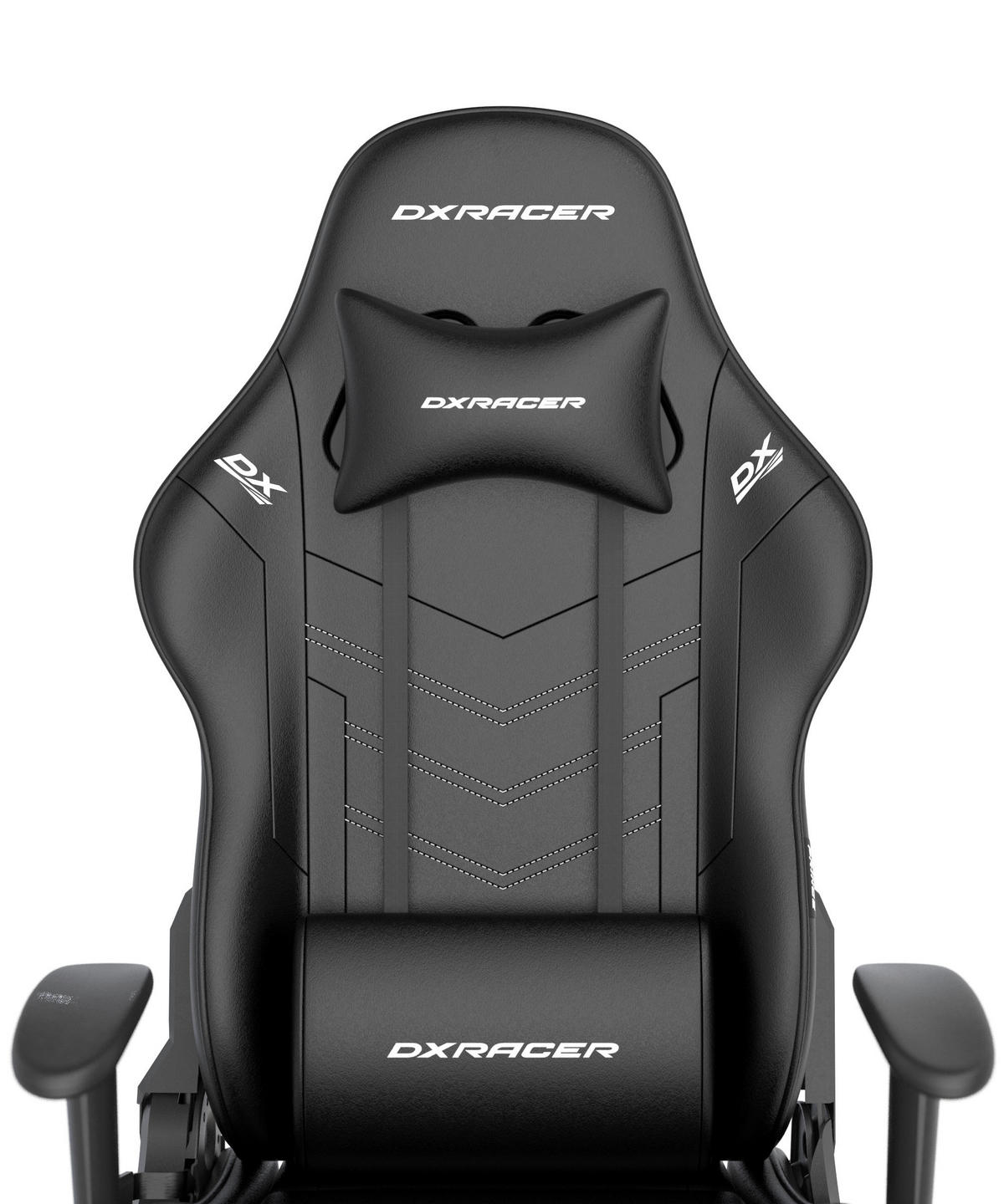 GAMINGSTUHL  in Lederlook Schwarz  - Schwarz/Weiß, KONVENTIONELL, Kunststoff/Textil (70/132/70cm) - Dxracer