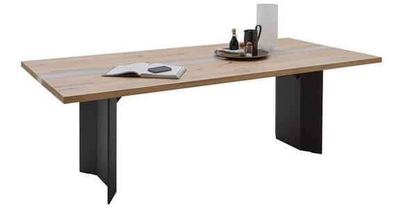 ESSTISCH Eichefarben rechteckig   - Eichefarben/Anthrazit, Natur, Holz (190/95/76cm) - Valnatura