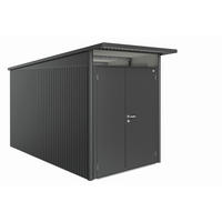GERÄTEHAUS 180/222/380 cm  - Dunkelgrau, Basics, Metall (180/222/380cm) - Biohort
