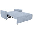 SCHLAFSOFA Chenille Hellblau  - Schwarz/Hellblau, KONVENTIONELL, Kunststoff/Textil (161/90/108cm) - Carryhome