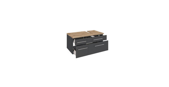 WASCHTISCHUNTERSCHRANK 90/41/47 cm - Alufarben/Grau, KONVENTIONELL, Holzwerkstoff/Metall (90/41/47cm) - Xora