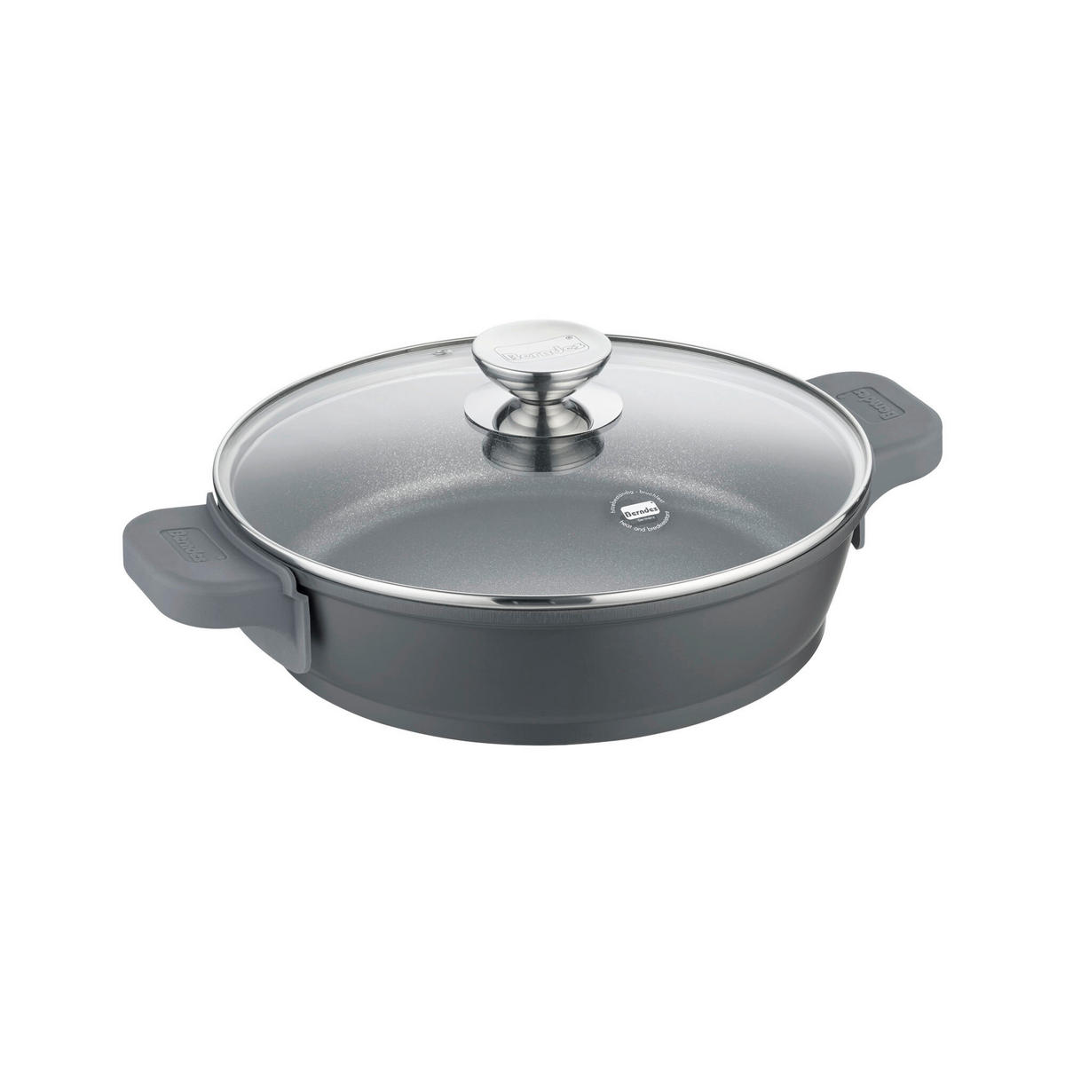 SERVIERPFANNE Vario Click Induction PTFE-Antihaftbeschichtung  - Dunkelgrau, Basics, Metall (34,8/10,8/36,8cm) - Berndes