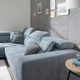 ECKSOFA  in Mikrofaser Hellblau  207/301 cm  - Chromfarben/Hellblau, Design, Textil/Metall (207/301cm) - Xora