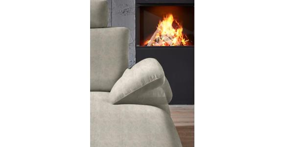 WOHNLANDSCHAFT in Velours Platinfarben - Platinfarben/Schwarz, Design, Textil/Metall (208/344/180cm) - Dieter Knoll